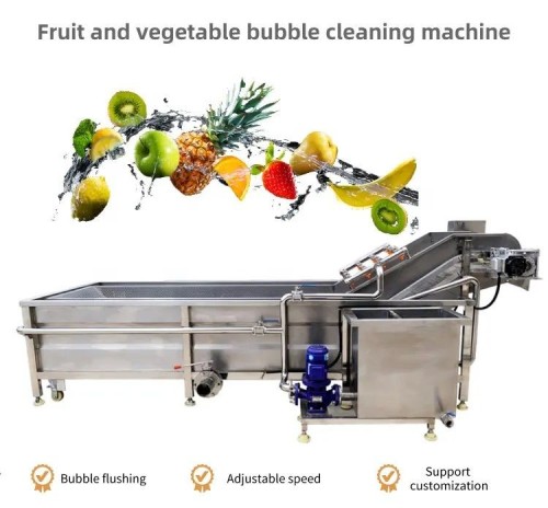 Fruit vegetables bubble cleaning machine